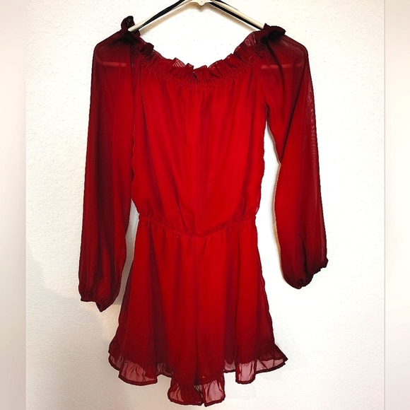 Lulu's Vibrant Dark Red Jumper - Picture 2 of 3